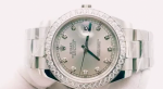 Replica Rolex Datejust II 41mm SS Silver Diamond Dial Diamond Bezel Watch